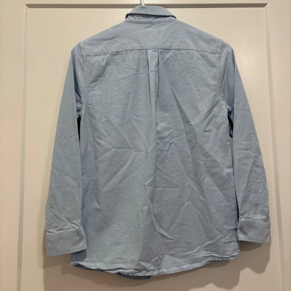 Vineyard Vines Boys Light Blue Whale Shirt Oxford Button Down Size M 12-14